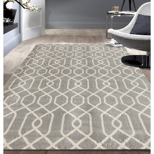 Modern Trellis Pattern Area Rug. Opens flyout.