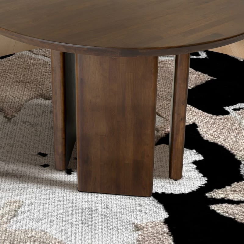 Sakuma 47.2" Japandi Style Solid Wood Round Dining Table
