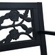 preview thumbnail 5 of 3, vidaXL Patio Bench 49.2" Black Steel - 49.2" x 20.9" x 30.3"