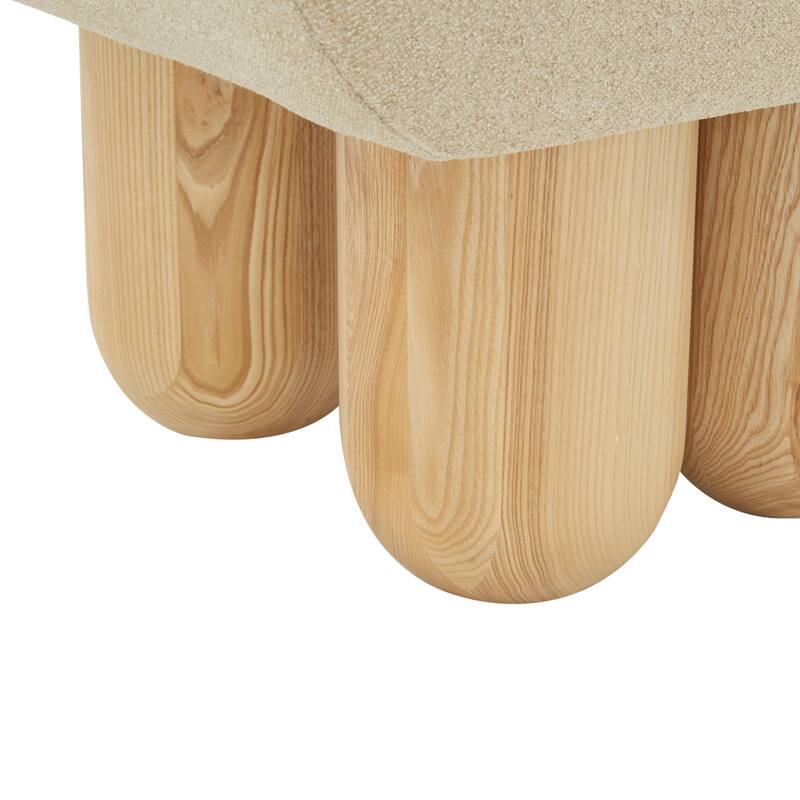 SAFAVIEH Couture Peshah Upholstered Ottoman (Fully Assembled)