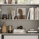 preview thumbnail 7 of 13, Server Cabinet Kitchen Buffet Accent Cabinet Sideboard Bookcase Grey - 63"X15.7"X31.9"
