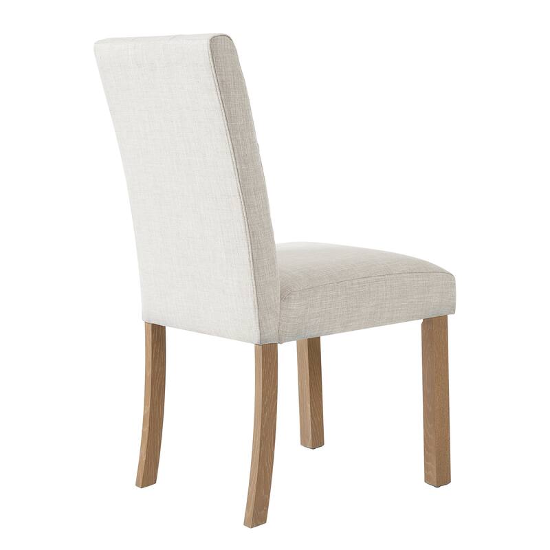 Set of 4 Modern Wooden Dining Chairs‌ – Upholstered Fabric Seats with Sturdy Wooden Legs