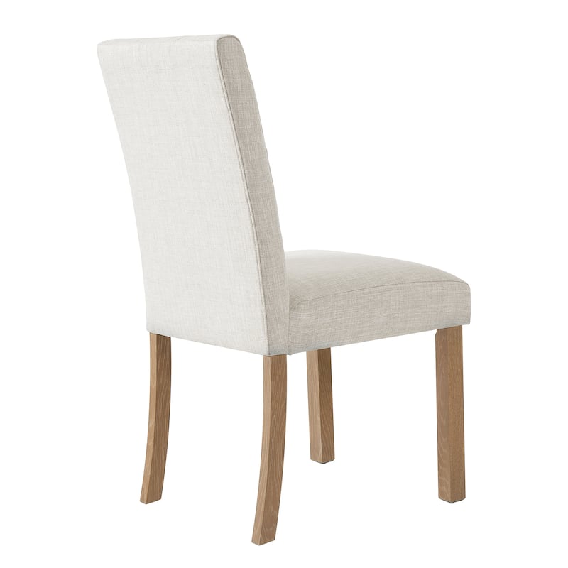 Wooden Dining Chairs Set of 4, Modern Dining Room Chairs with Back, Fabric Kitchen Side Chairs with Wood Legs