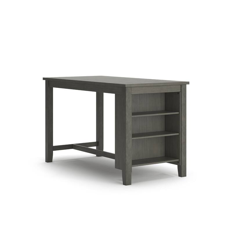 Caitbrook Rectangular Counter Height Dining Table with Storage - Gray
