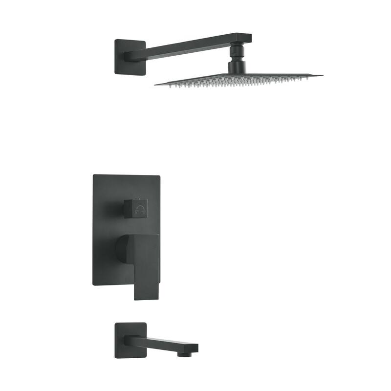 Swiss Madison SM-STF01 Concorde Tub and Shower Trim Package with 1.8 - Matte Black