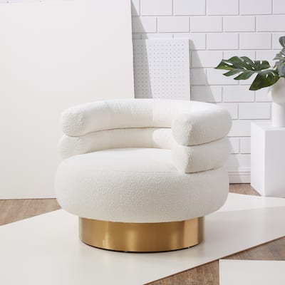 SAFAVIEH Couture Norka Swivel Chair - 33 In W x 33 In D x 26 In H - 33Wx33Dx26H