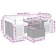 preview thumbnail 10 of 21, vidaXL Patio Sofa Set with Cushions Outdoor Furniture 7 Piece Poly Rattan - 21.7 x 24.4 x 27.2