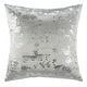 preview thumbnail 3 of 2, SAFAVIEH Edmee Metallic Grey/ Silver 20-inch Decorative Pillow