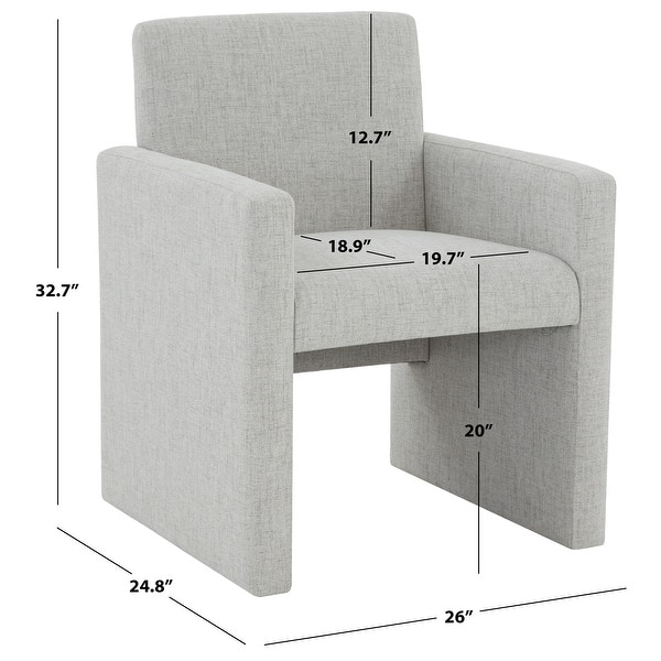 dimension image slide 1 of 4, SAFAVIEH Couture Maisey Arm Chair - 26" W x 25" D x 33" H