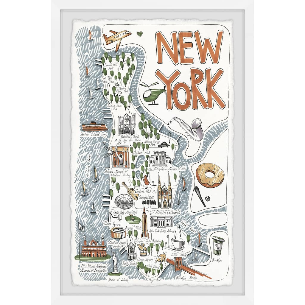 'New York Spots' Framed Painting Print