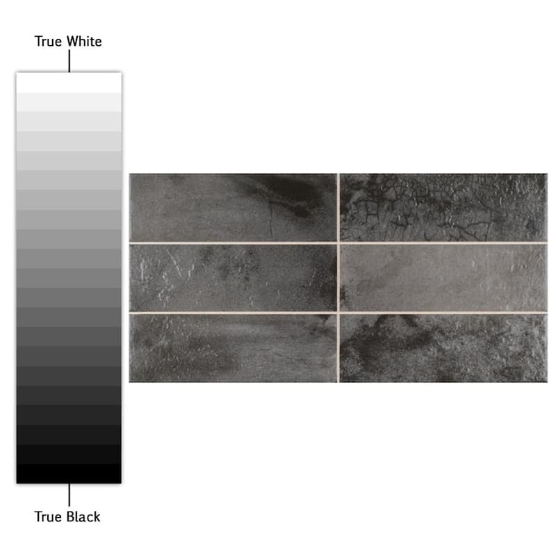 Merola Tile Kings Raku Black 7-7/8" x 15 3/4" Ceramic Wall Tile