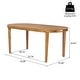 preview thumbnail 6 of 29, Christopher Knight Home - Solmere Outdoor Dining Table, Acacia Wood Frame with Slatted Oval Top & Non-Slip Foot Pads - 70.08" L