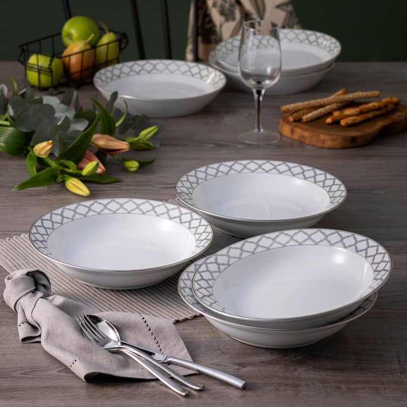 Eternal Palace Set of 4 Rim Dinner Bowls, 10", 25 oz.