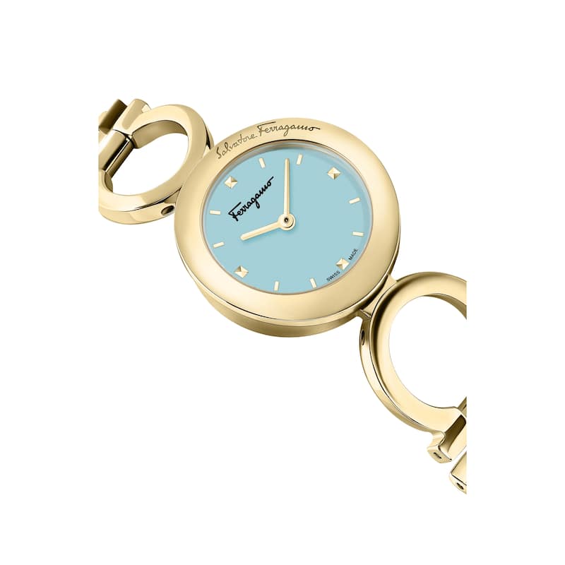 Ferragamo Women's Gancino 28mm Quartz Watch SFYA01624 - Blue - One Size