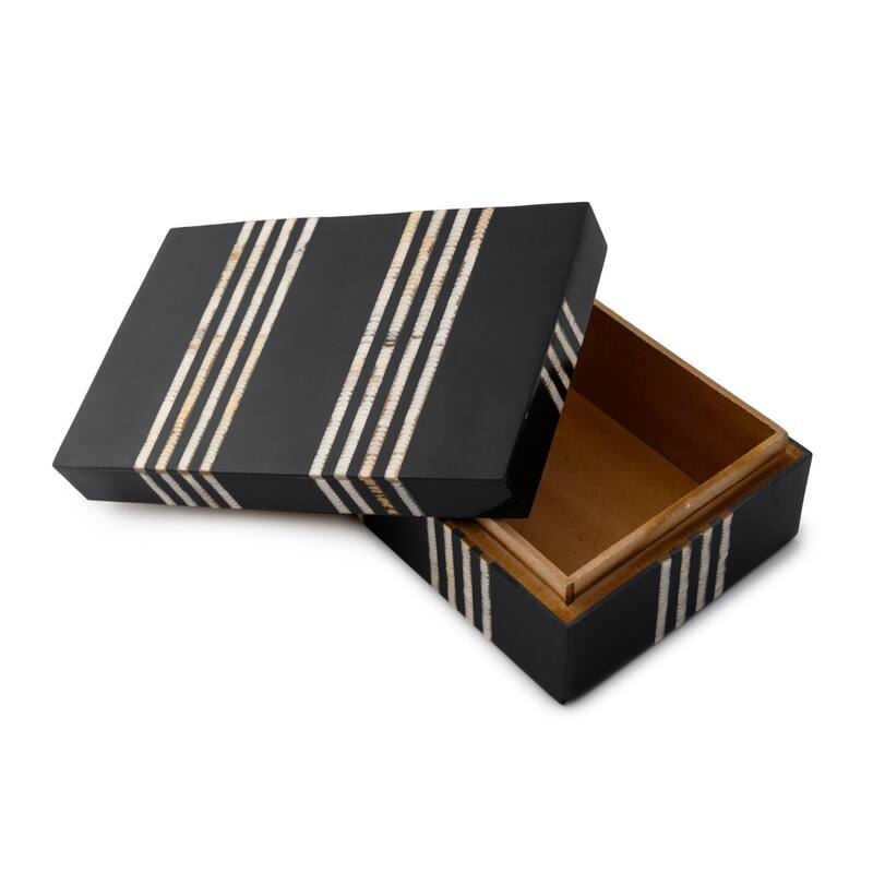Medium Rectangular Storage Box - 7" - Black