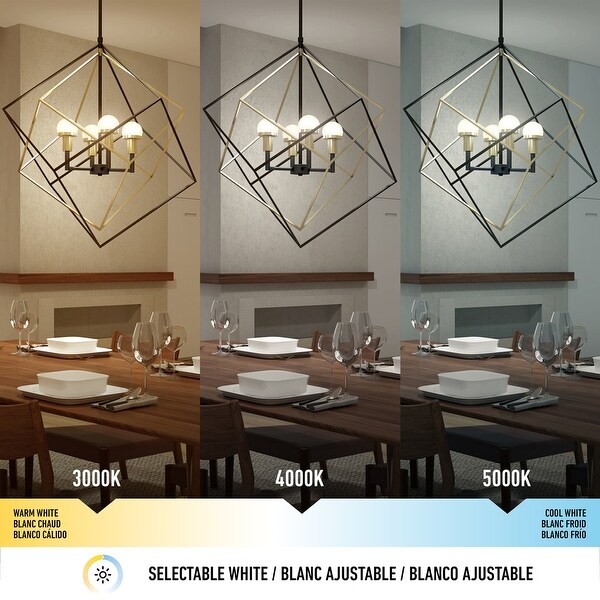 豊富な商品から Artika Peyton Gold and Black Chandelier, Mid-Century Modern パンツ