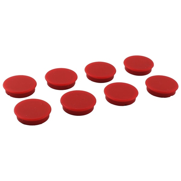 Office Plastic Shell Decoration Refrigerator Magnetic Sticker Red 8pcs