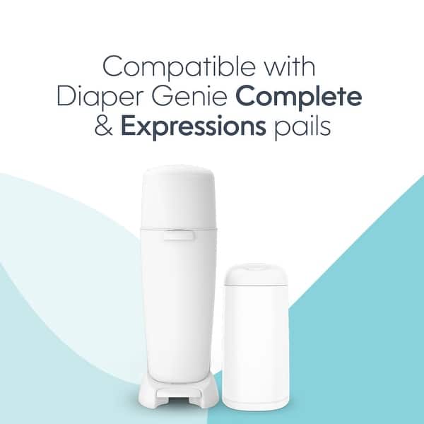 Diaper Genie Il secchio Select è realizzato in resistente acciaio inossidabile e include 1 ricarica quadrata di avviamento che può contenere fino a 165 pannolini per neonati