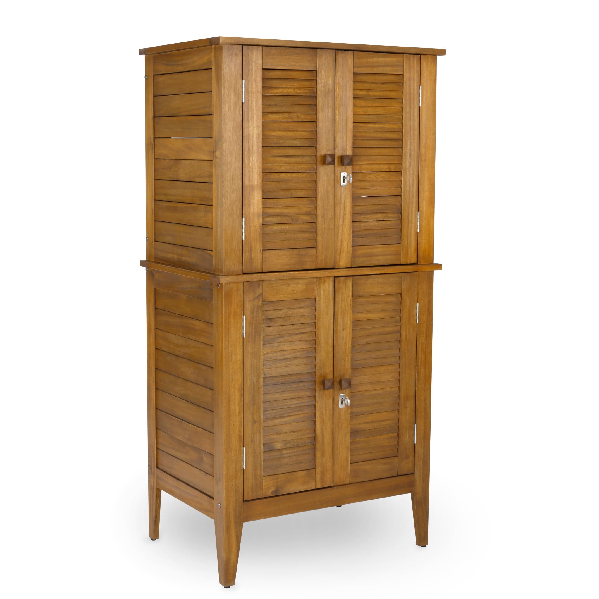 Homestyles Maho Brown Wood Outdoor Storage Cabinet - On Sale - Bed