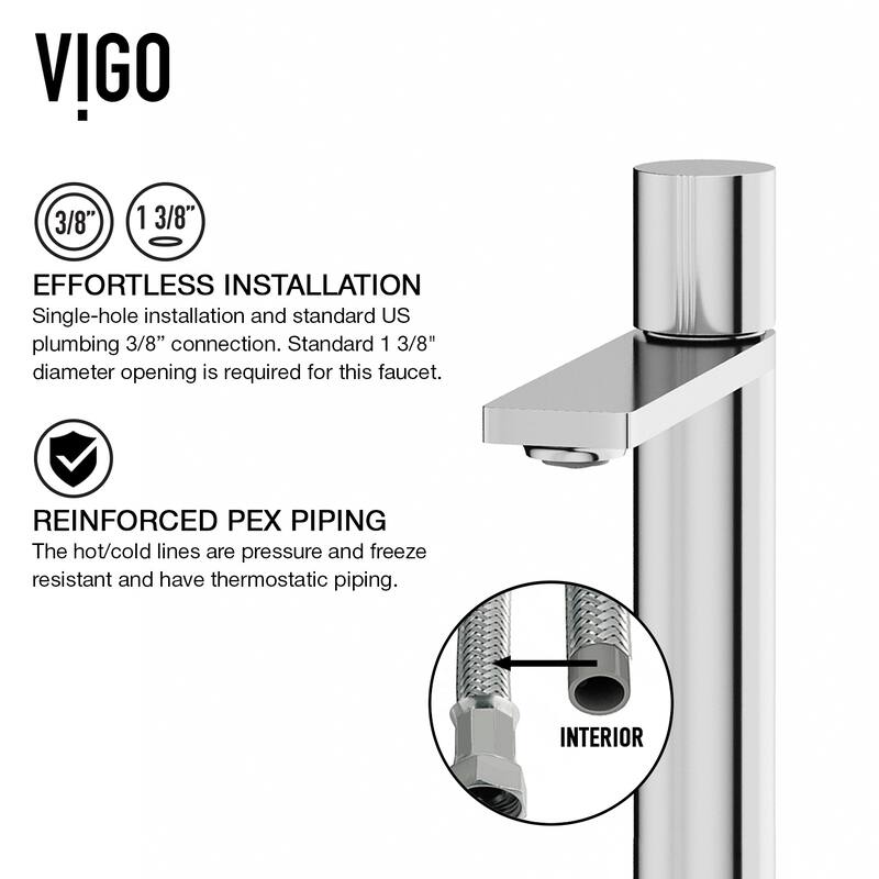 VIGO Starr 17"L x 13"W MatteStone Vessel Sink and Gotham 12"H Faucet Set