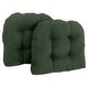 preview thumbnail 11 of 62, 19-inch U-Shaped Microsuede Chair Cushion (Set of 1, 2, or 4) Set of 2 - Hunter Green