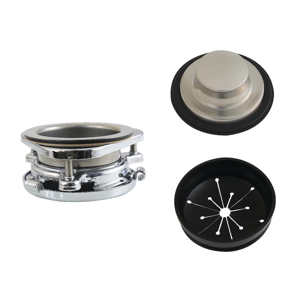 Kingston Brass KDK4101 Made to Match 3-Bolt Garbage Disposal Mount Assembly, Polished Stainless Steel/Polished Chrome