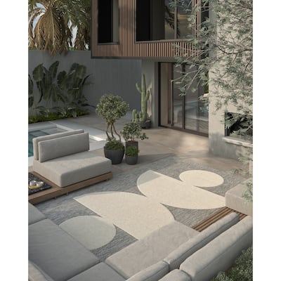 Momeni Vines Geometric Indoor Outdoor Rug