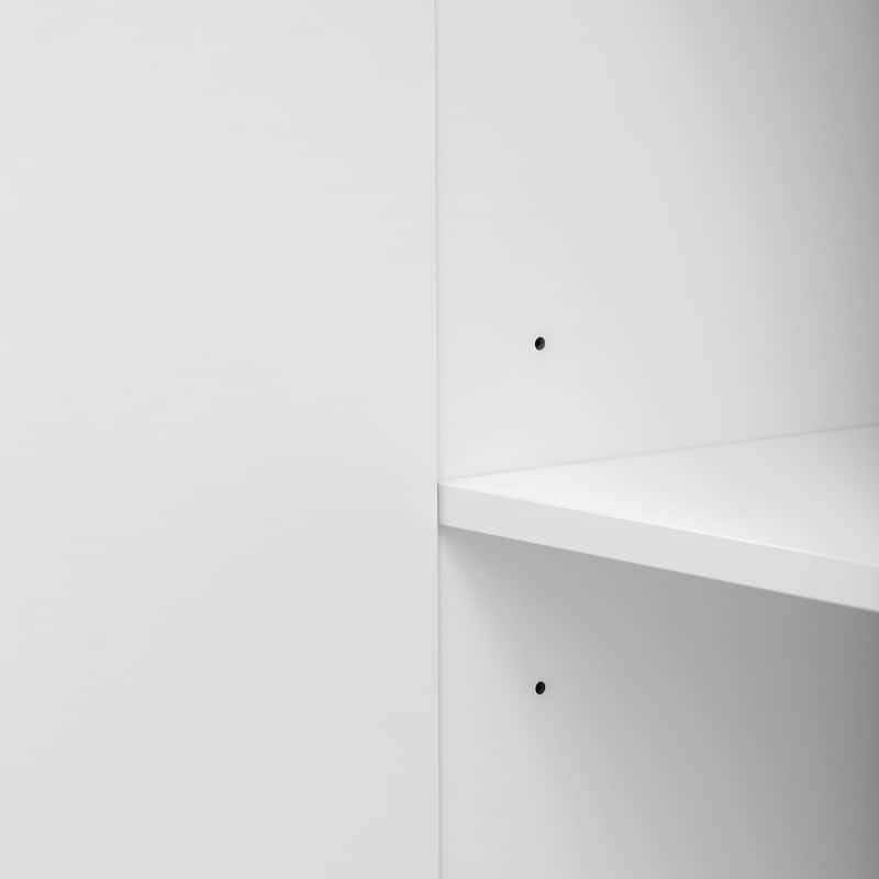 Modern Glossy Finish Light Luxury Storage Cabinet and Adjustable Shelves