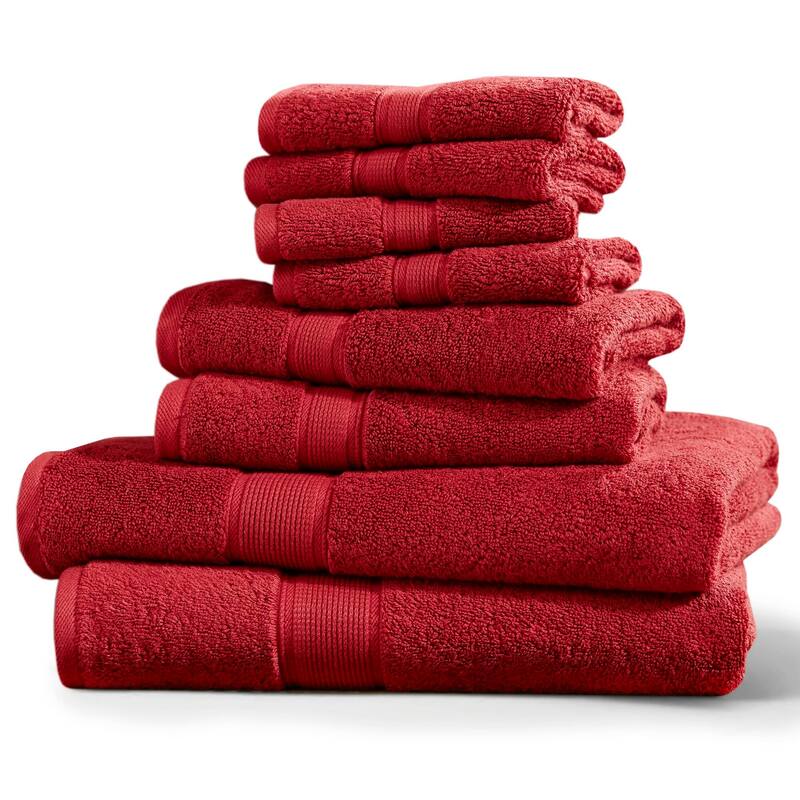 Ultra-Soft One hundred percent Cotton Absorbent Towel Set 8-Piece