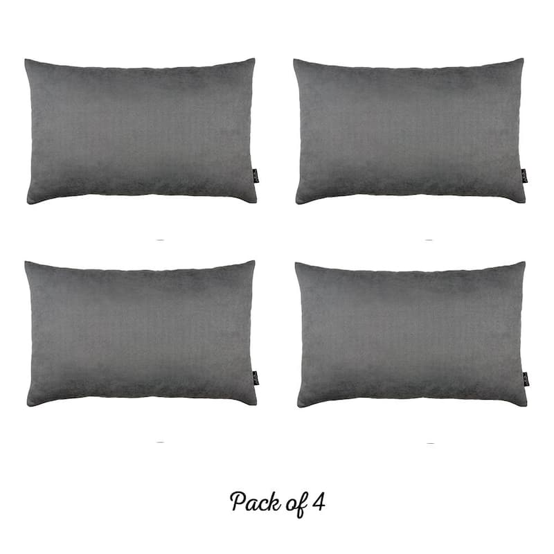 Solid-color Decorative Lumbar Throw Pillow Covers (Set of 4)