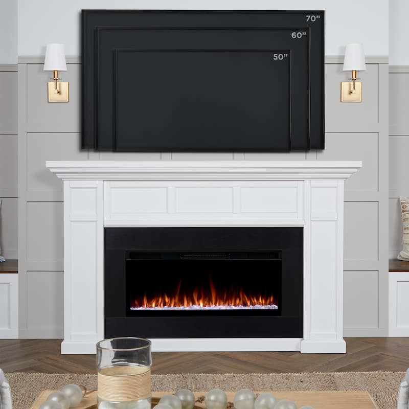 Alcott 75" Smart Landscape Electric Fireplace by Real Flame