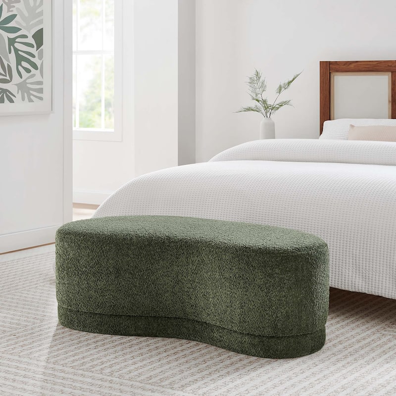 Nimbus 48" Upholstered Ottoman Bench - 48"W x 25"L x 17"H - Sage