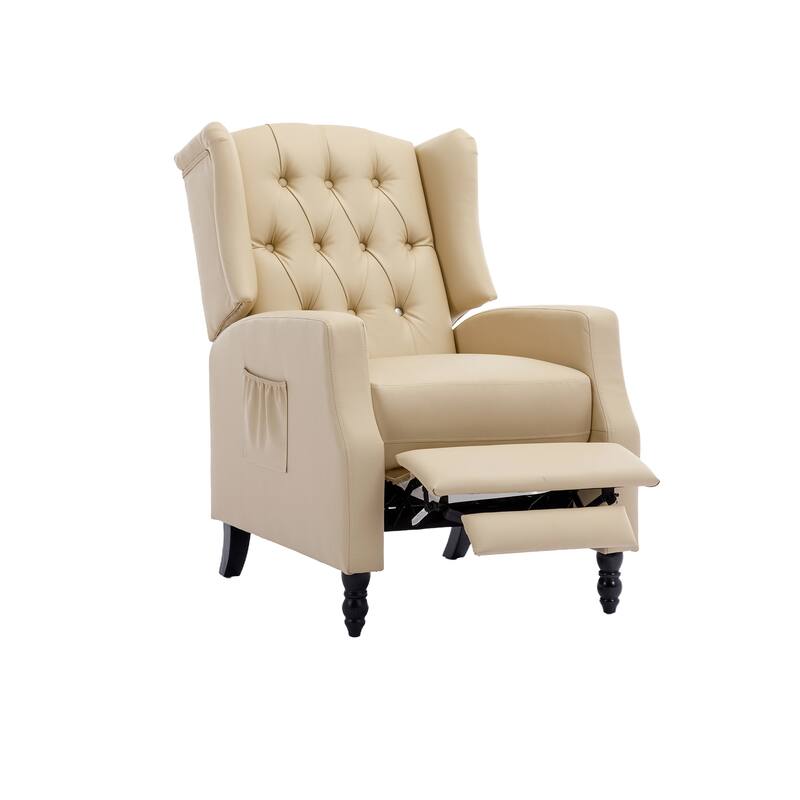 Upholstered Wingback Chairs Lean Back Velvet Accent Chair Modern Tufted
