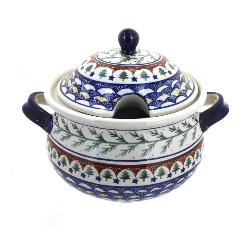 Blue Rose Polish Pottery 1004 Zaklady Soup Tureen