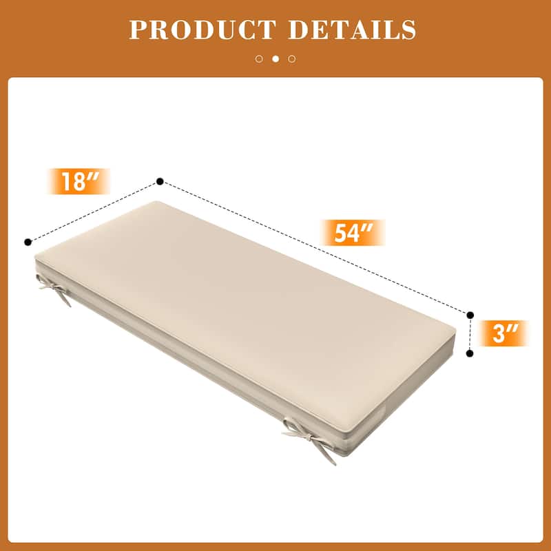 Waterproof Outdoor/Indoor Bench Seat Cushion Replacement for Patio Furniture