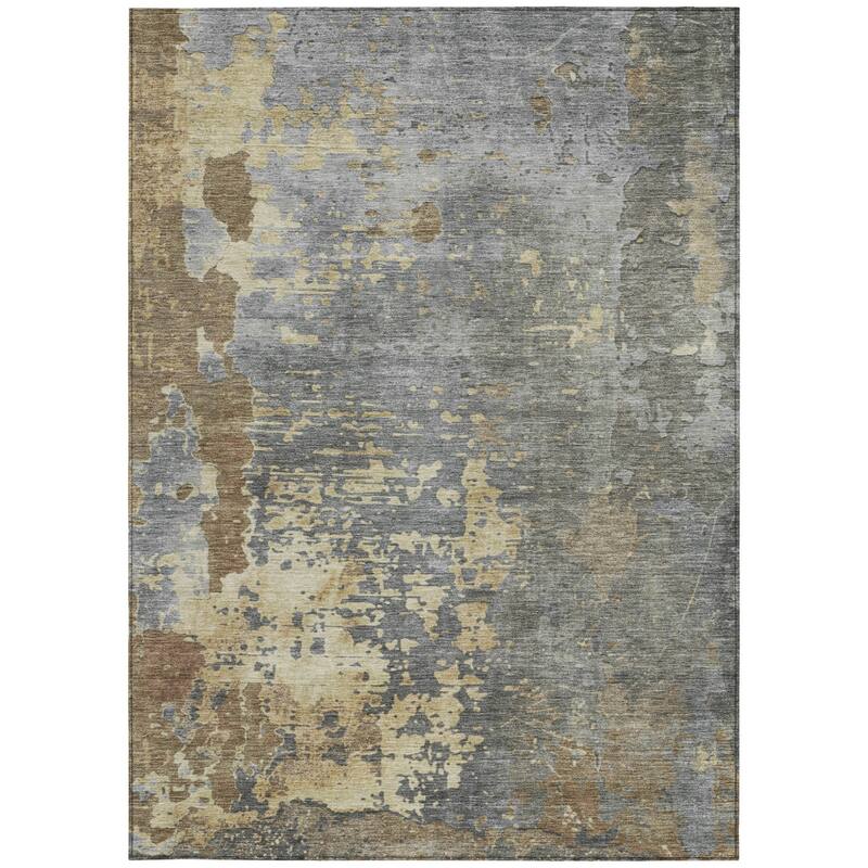 HomeRoots Abstract Transitional Rectangle Outdoor Rug