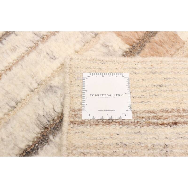 ECARPETGALLERY Hand-knotted Tangier Ivory Wool Rug - 8'2 x 10'0