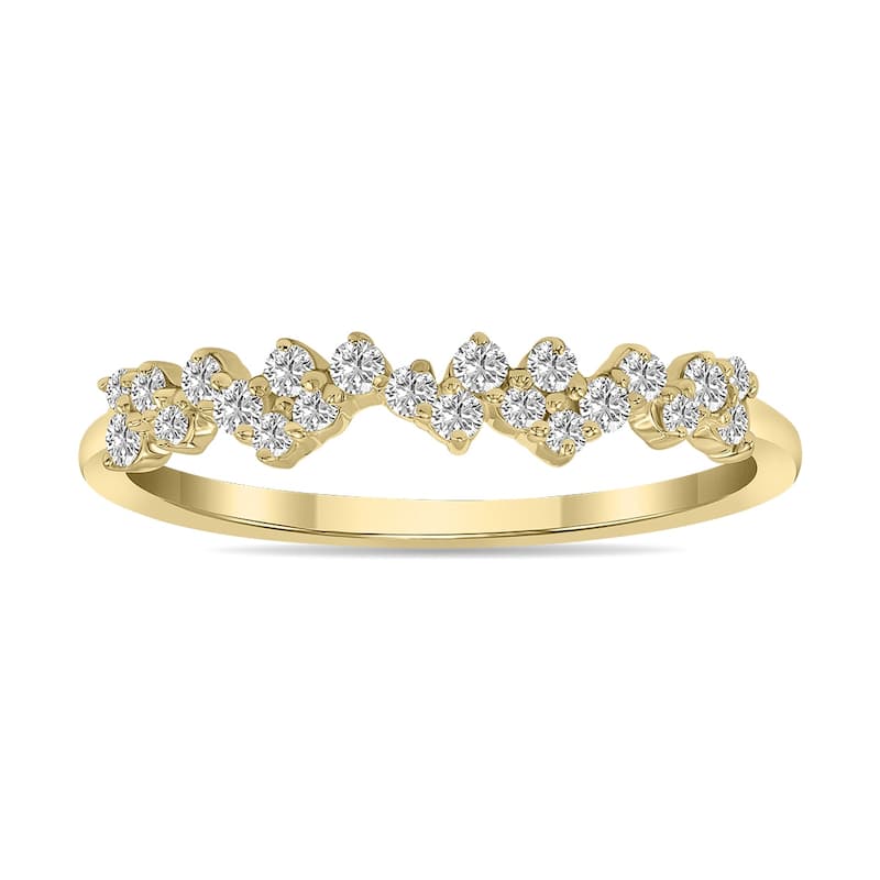 Marquee 1/4 CTW Lab Grown Diamond Ring in 10K Yellow Gold (F-G Color, VS1- VS2 Clarity)