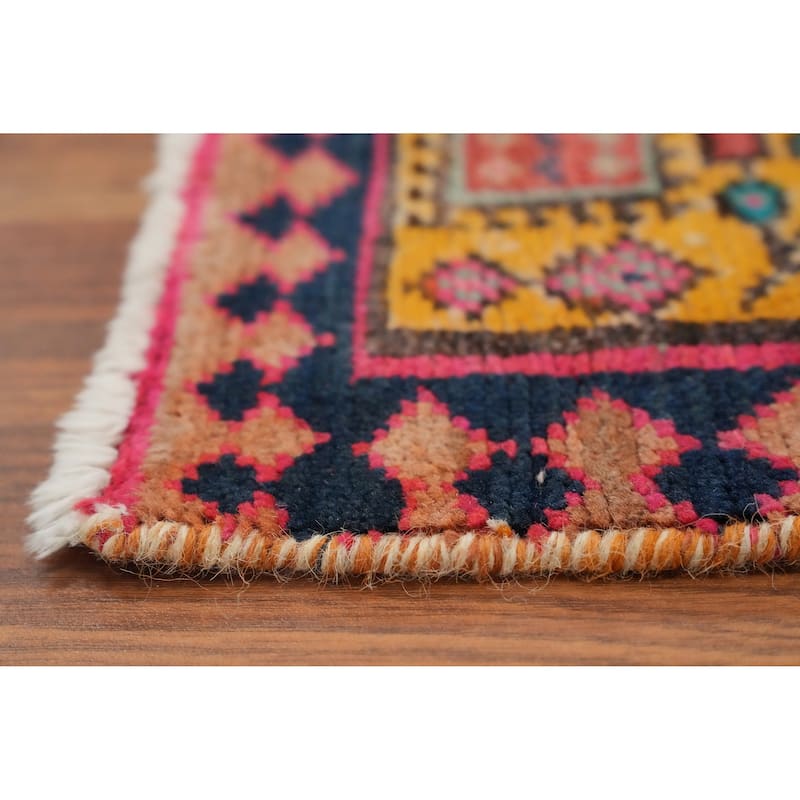 Hand Knotted Oriental 100% Wool Carpet Traditional Tribal Red Ardebil Runner Rug - 10' 6'' X 4' 5''