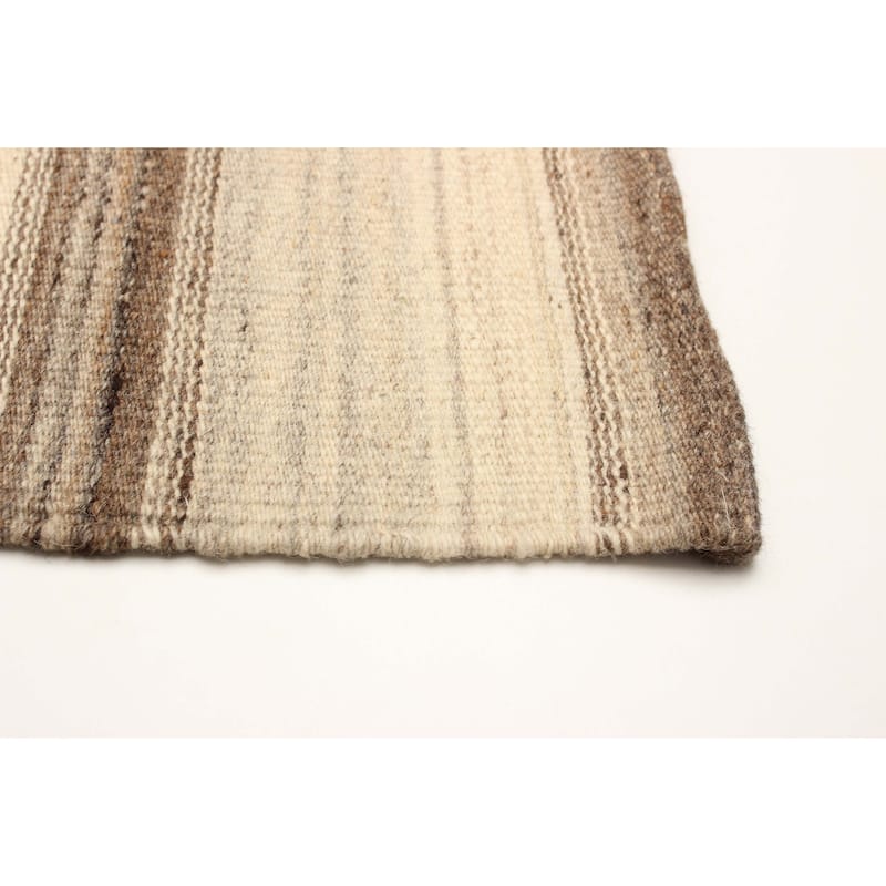 ECARPETGALLERY Flat-Weave Ankara FW Beige Wool Kilim - 5'6 x 8'1