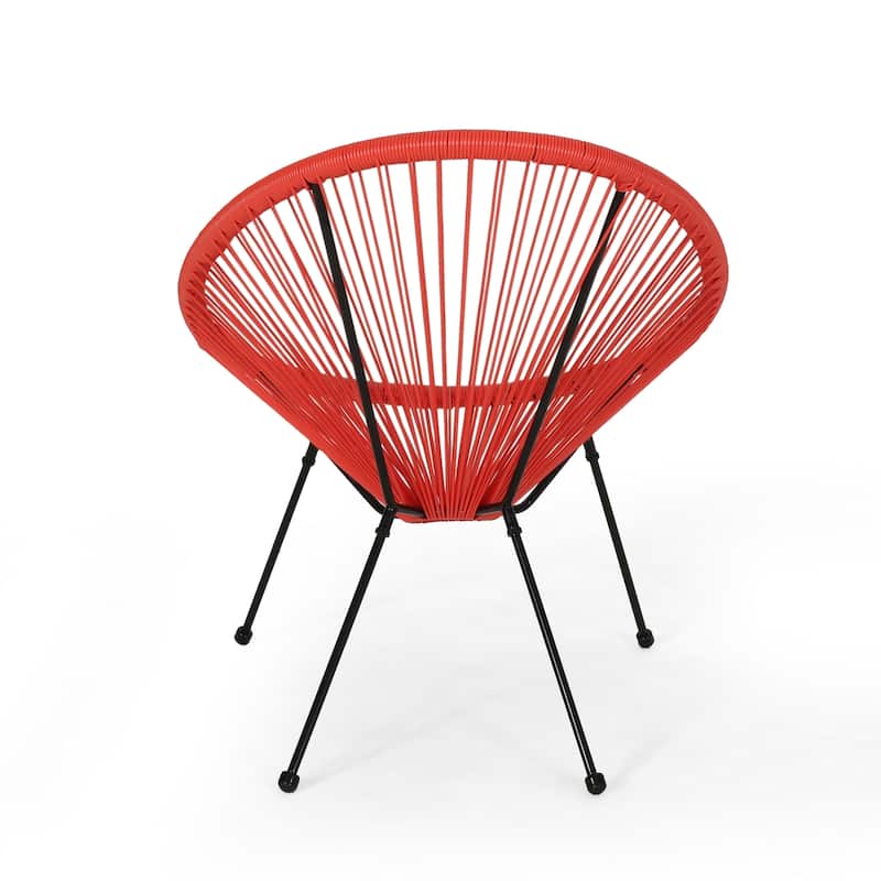 Roomfitters Outdoor Patio Accent Chairs Set of 2, Modern Acapulco Lounge Chairs with Metal Frame