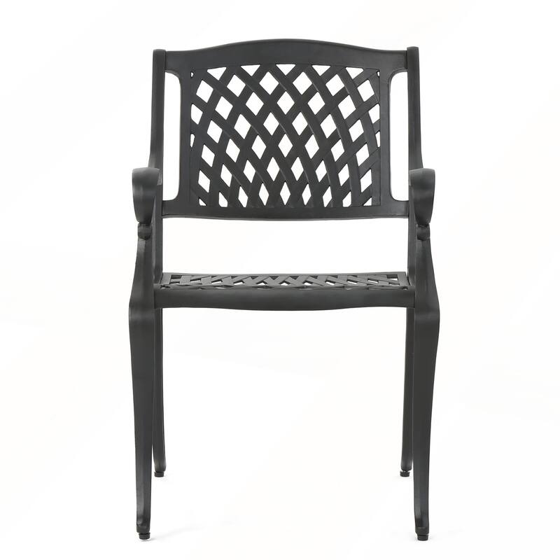 Elegant Cast Aluminum Dining Chairs Weather Resistant Design