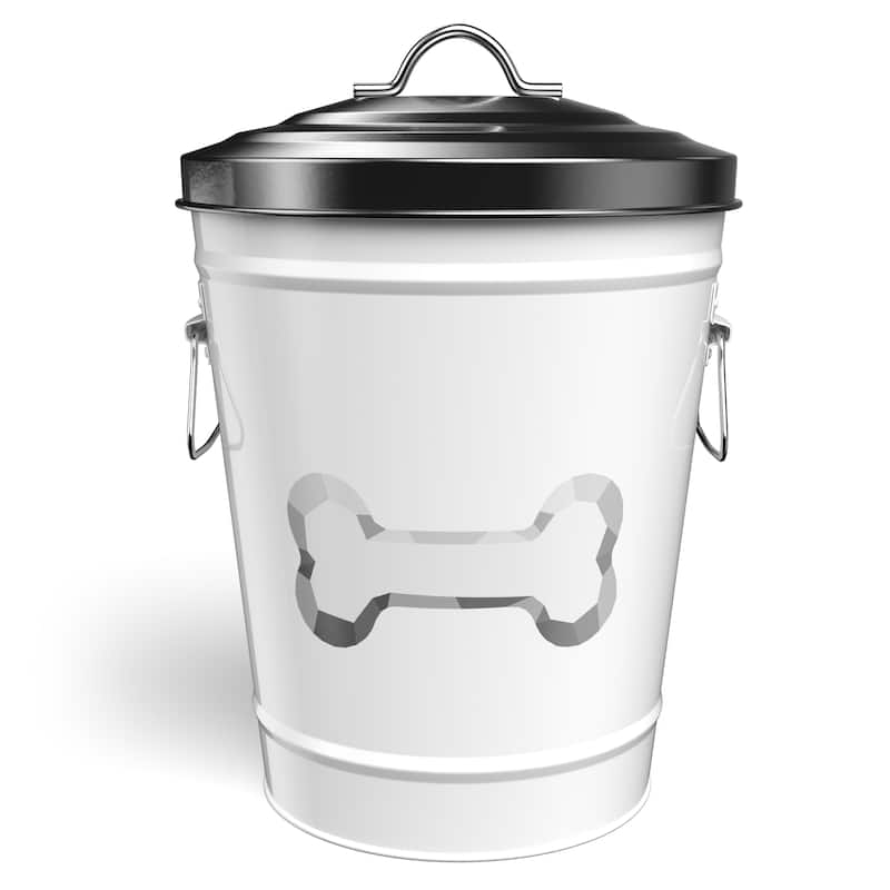 Amici Pet Food Zentangle Safe Storage Canister - Zentangle Dog Bone Design