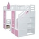 preview thumbnail 5 of 9, Pink Twin Size Bunk Bed with Changeable Table, Loft Bed Turn into Upper Bed and Down Desk