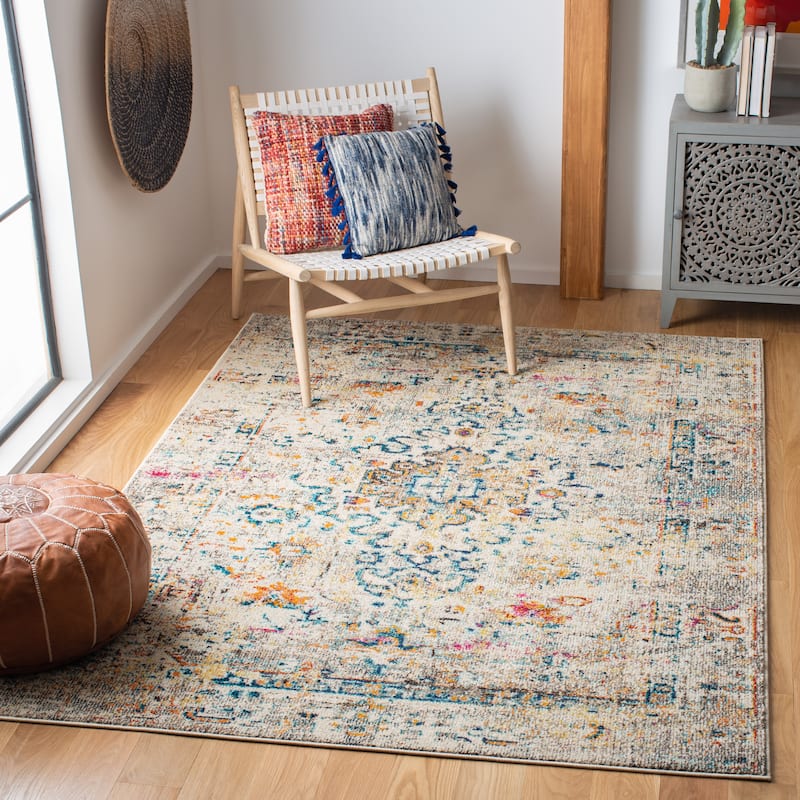 SAFAVIEH Madison Regelinde Oriental Distressed Rug - 12' x 15' - Grey/Gold