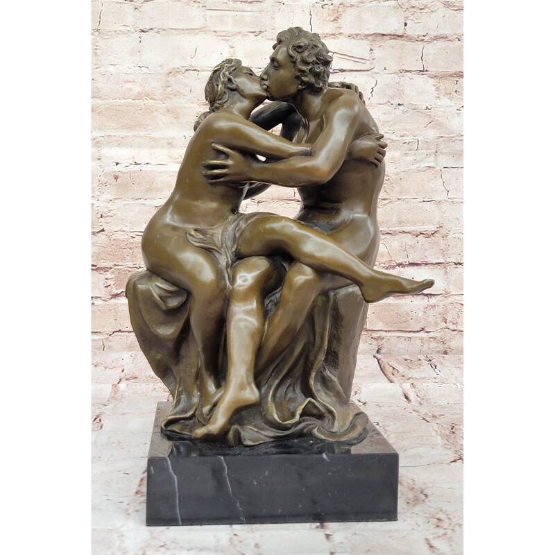 Romantic Tribute To Rodins The Kiss Bronze Sculpture Original Art By Milo
