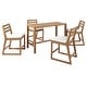 preview thumbnail 21 of 29, Rustic Patio Bar Set, 5-Piece Outdoor Furniture with Ergonomic Chairs and Solid Wood Tabletop