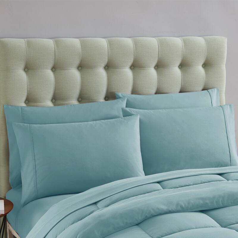 Sweet Home Collection Luxury Solid Bed-In-a-Bag with Sheet Set