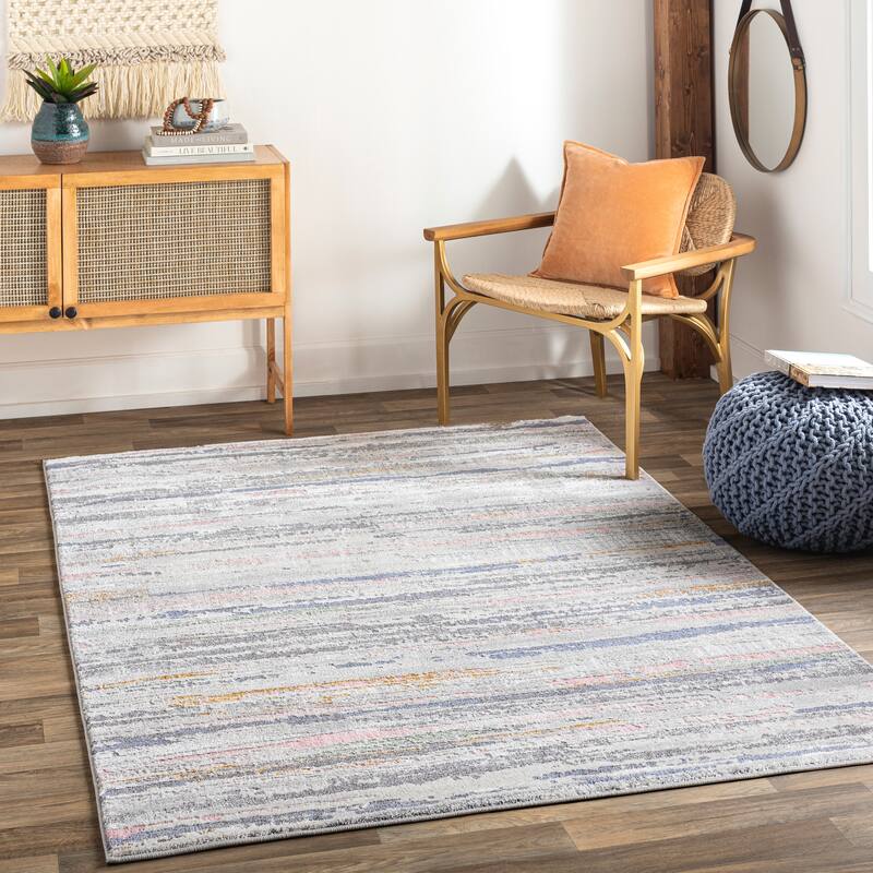 Artistic Weavers Cindy Abstract Stripe Area Rug - 9' x 12' - Light Grey
