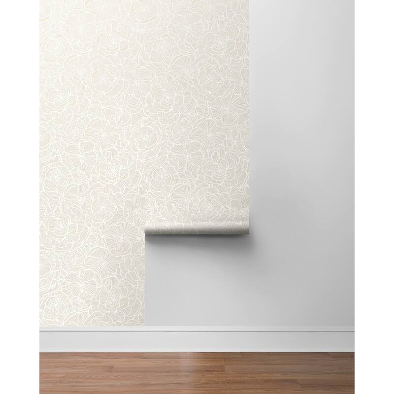 NextWall Camellia Floral Peel and Stick Wallpaper - 20.9 in. W x 18 ft. L